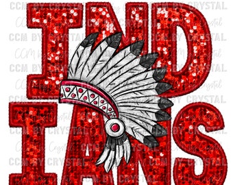 Indians Faux Embroider Faux Sequins PNG Digital Download ONLY