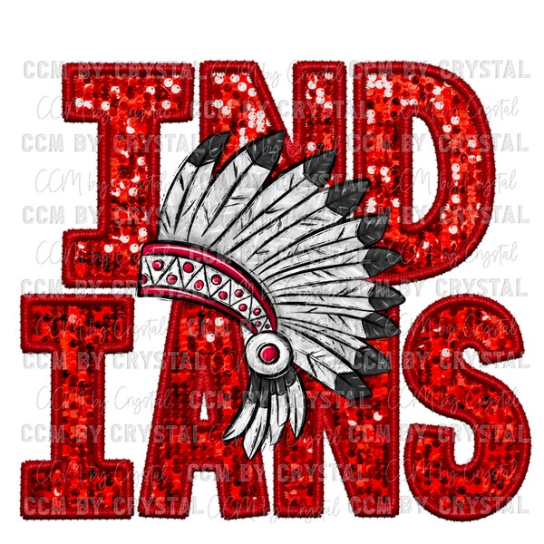 Indians Faux Embroider Faux Sequins PNG Digital Download ONLY