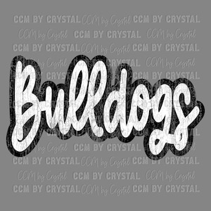 Distressed Bulldogs Mascot Ready to Press Transfer DTF Transfers Sublimation Transfer
