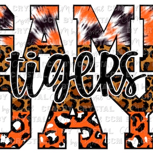 Game Day Tigers Mascot School Spirit Football Basketball Volleyball Transfer DTF Transfers Sublimation Transfer DTF Sublimation Prints