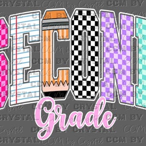 Second Grade Back to School Ready to Press Transfer Direct to Film DTF Transfers