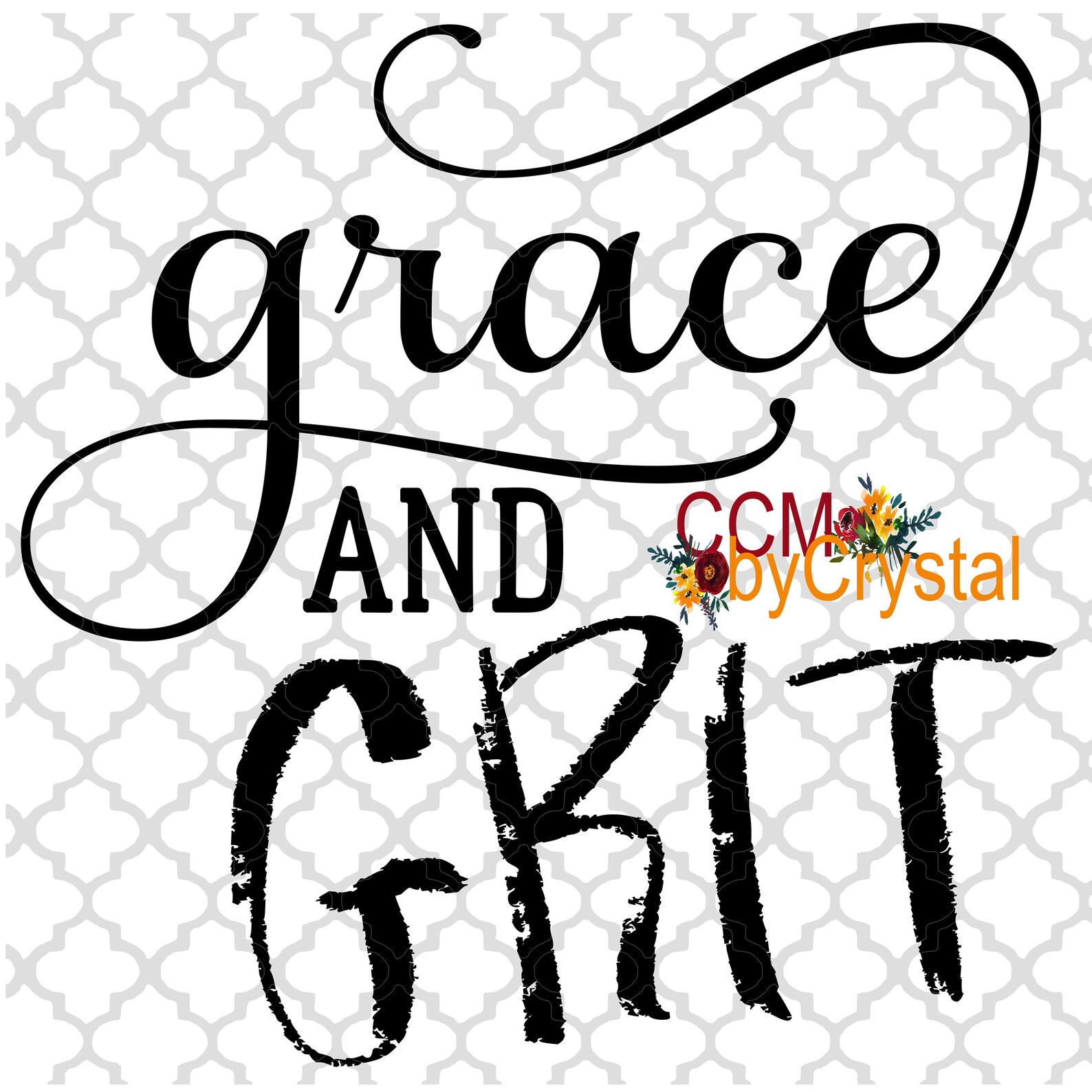 Grace and GRIT SVG PNG Etsy