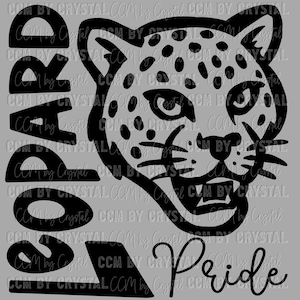 Leopard Pride Mascot Ready to Press Transfer Direct to Film DTF Transfers Sublimation Transfer