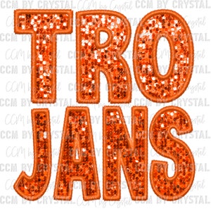 Trojaanse paarden mascotte namaakborduurwerk faux pailletten alleen digitaal png-bestand