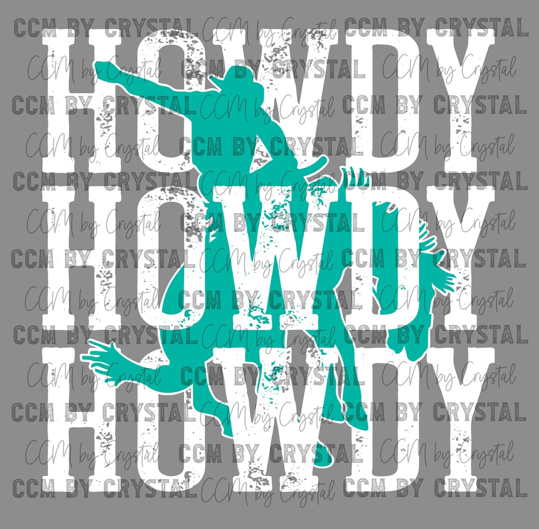 Howdy Western Rodeo Ready to Press Transfer Direct to Film DTF Transfer ...