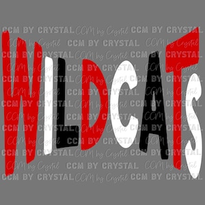 Wildcats Mascot Ready to Press Transfer Direct to Film DTF Transfers