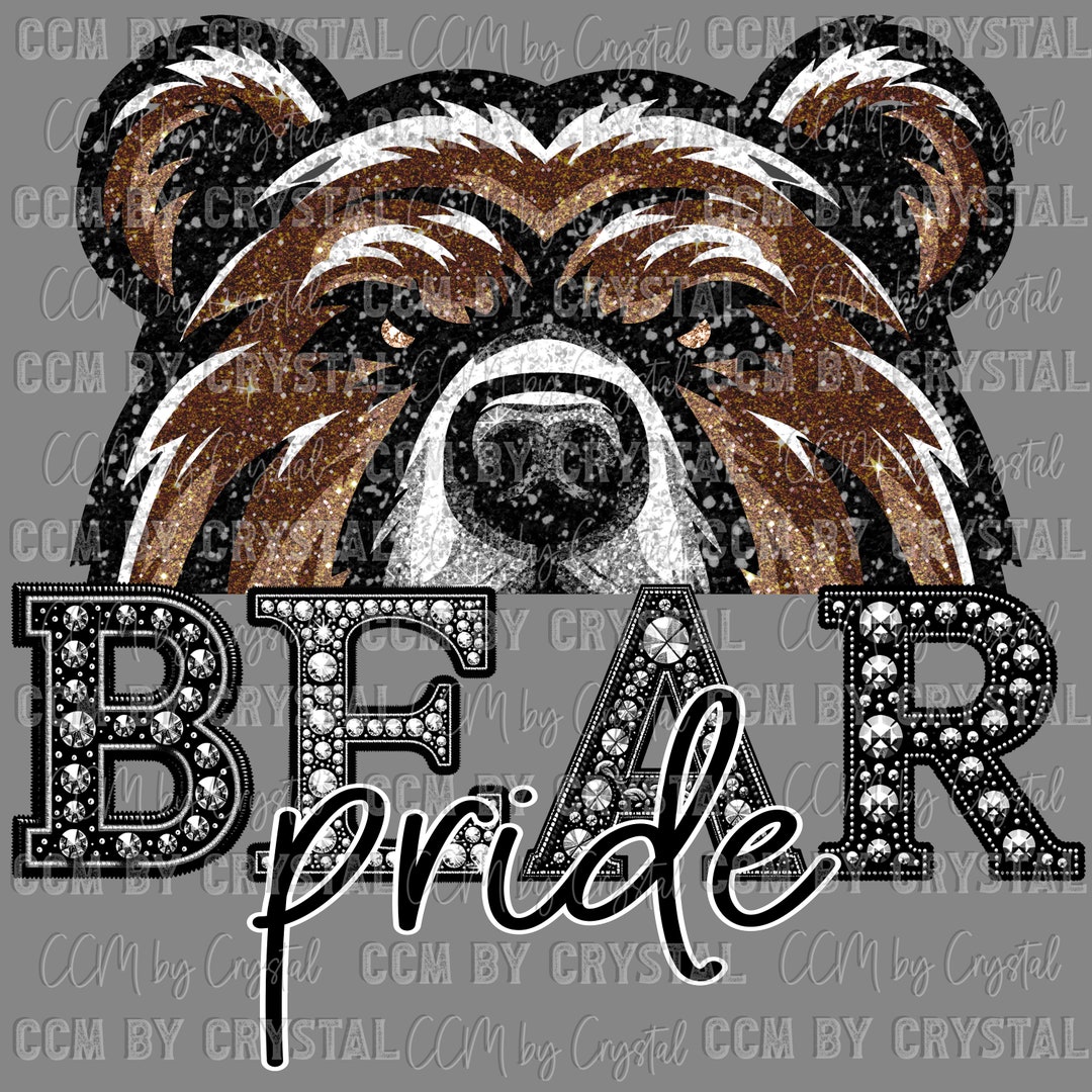 Pride Rhinestone Transfer Bear Pride Ready to Press Transfer Direct to Film DTF Transfers ...