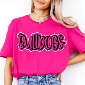 Bulldogs Doodle Mascot Ready to Press Transfer DTF Transfers