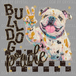 Bulldog Pride Ready to Press Transfer DTF Transfers Sublimation Transfer
