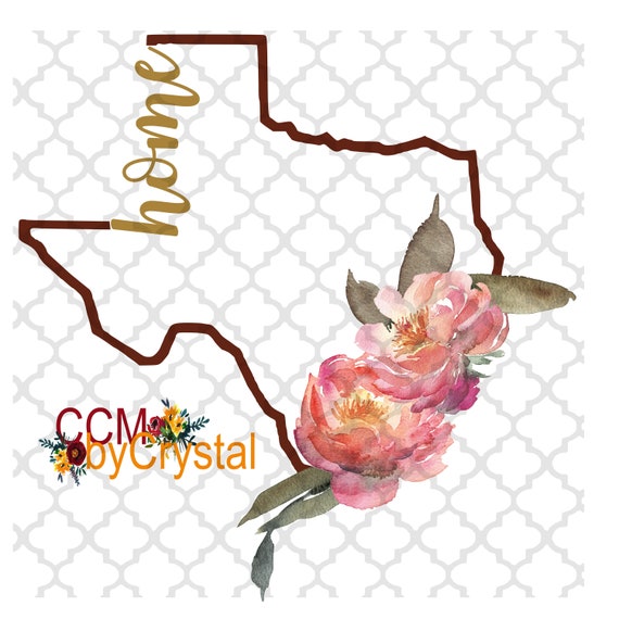 Download Floral Texas Home Svg Png Etsy PSD Mockup Templates