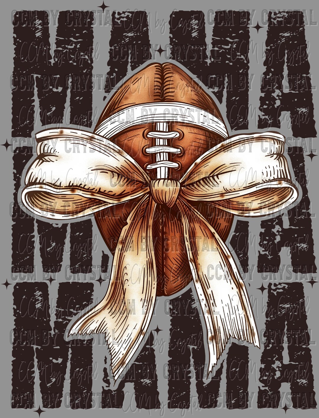 Football Mama Black With Bow Ready to Press Transfer Direct to Film DTF ...