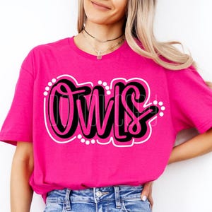 Owls Doodle Mascot Ready to Press Transfer DTF Transfers