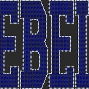Rebels 11&quot; Wide 2 Color Spangle Transfer