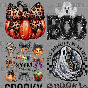 Pre-Made Halloween Gang Sheet Longest Side Gang Sheets for DTF Transfers Ready to Press Direct to Film Transfers