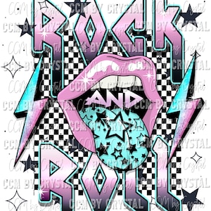 Rock and Roll Ready to Press Transfer Direct to Film DTF Transfers Sublimation Transfer