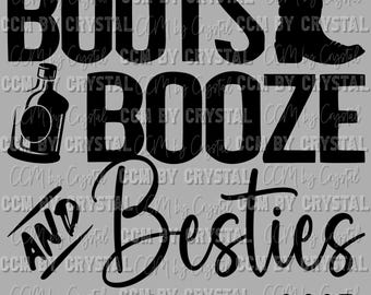 Boots Booze and Besties Nashville 2025 PNG