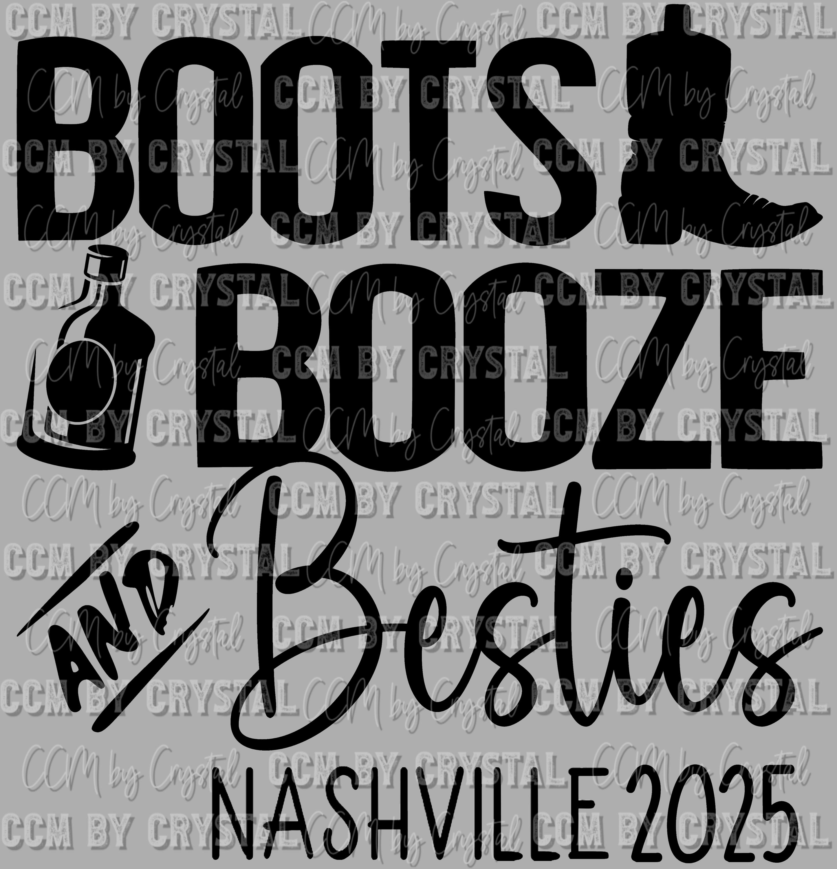 Stiefel Booze and Besties Nashville 2025 PNG