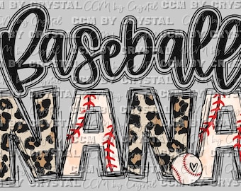 Baseball Nana Ready to Press Transfer Direct to Film DTF Transfers Sublimation Transfer