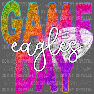 Game Day Eagles Football Ready to Press Transfer Direct to Film DTF Transfers