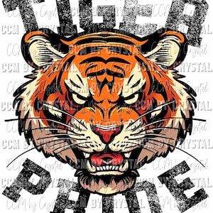Tiger Pride Mascot PNG Digital Download ONLY