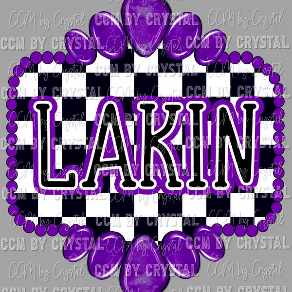 Purple Lakin Concho Ready to Press Transfer Direct to Film DTF Transfers Sublimation Transfer