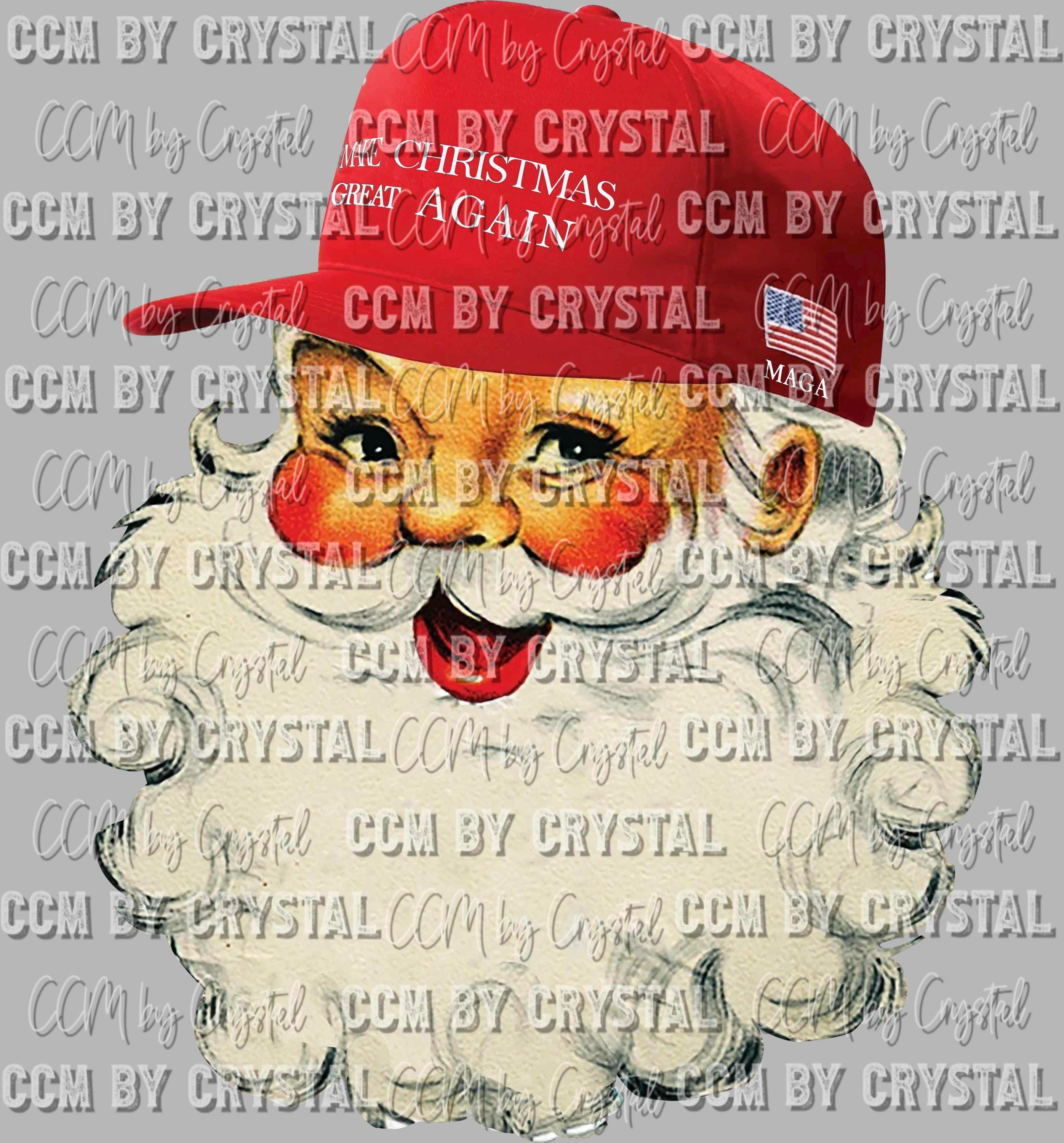 MAGA Santa President Ready to Press Transfer Direct to Film DTF Transfers Sublimation Transfer