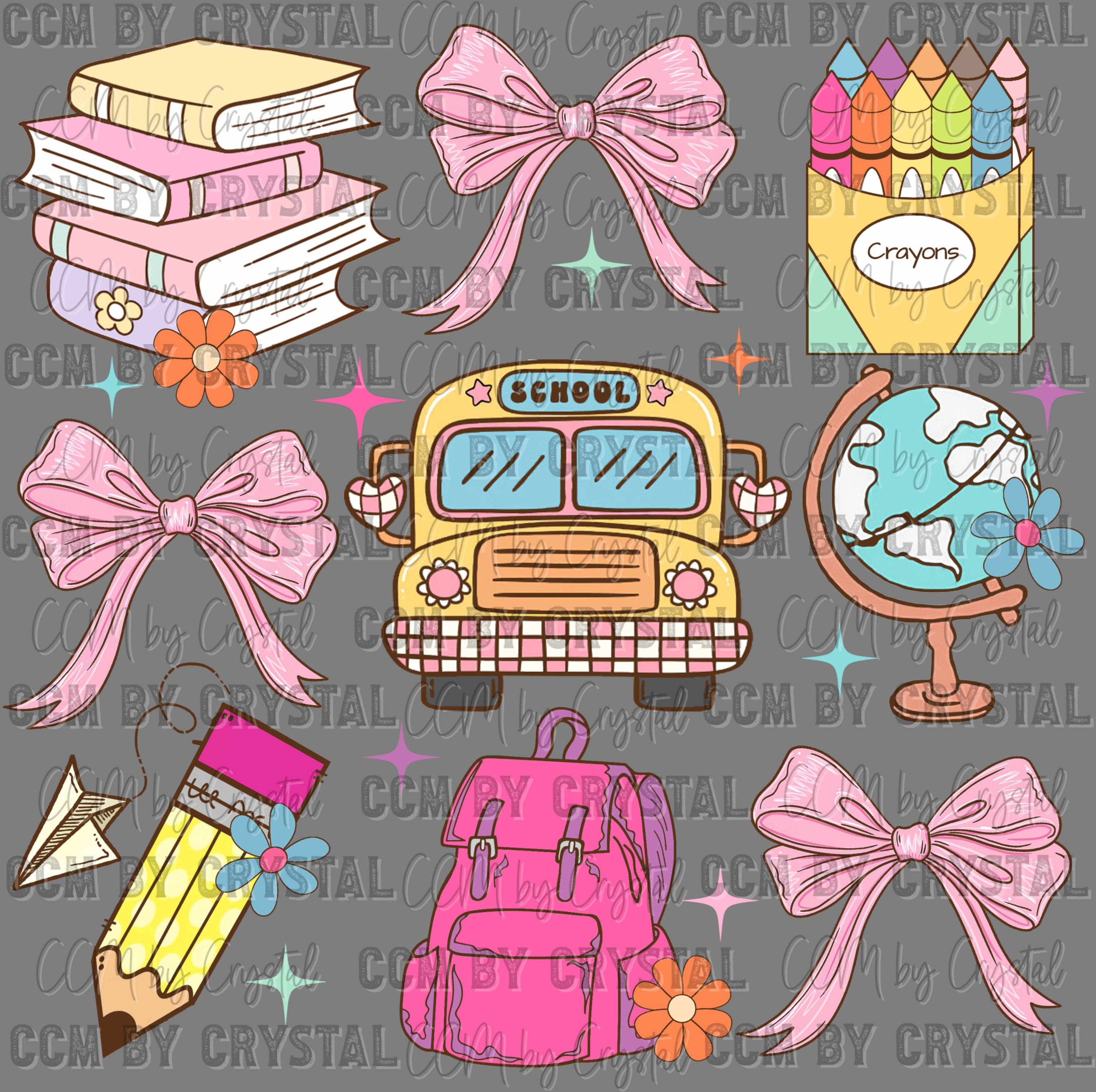 Back to School Ready to Press Transfer Direct to Film DTF Transfers Sublimation Transfer