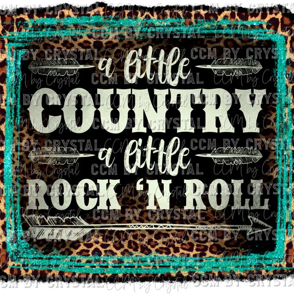 A Little Country a Little Rock 'N Roll Leopard Ready to Press Transfers Direct to Film Transfers Sublimation DTF Transfers Sublimation Print