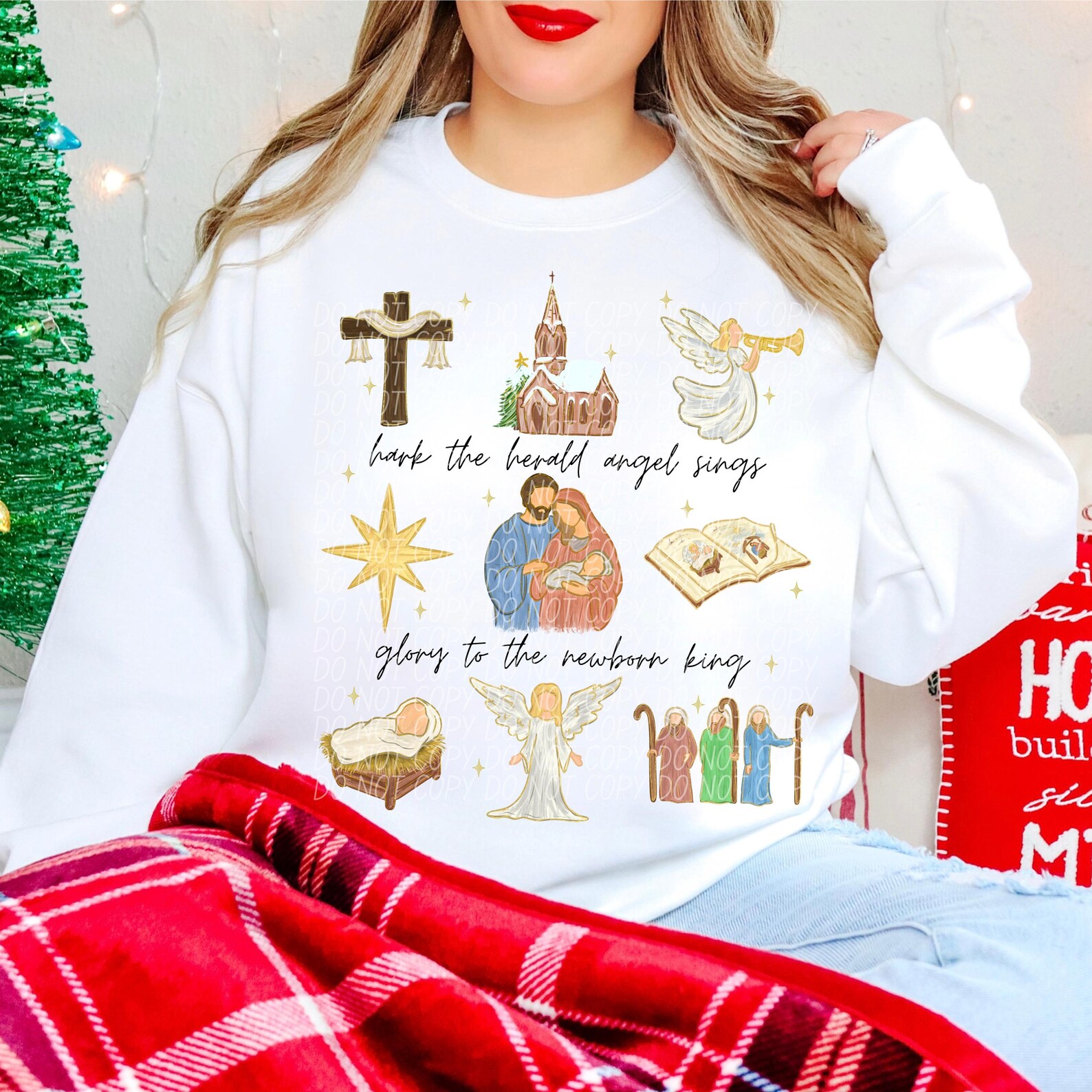 Christmas Hark the Healed Angel Ready to Press Transfers Direct to Film