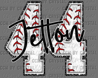 Personalized Pick your Name and Number Baseball Chenille Ready to Press Transfer Direct to Film DTF Transfers Sublimation Transfer