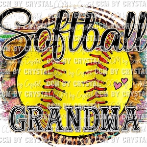 Softball Grandma Transfer Direct to Film DTF Transfers Sublimation Transfer
