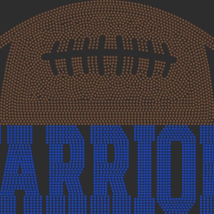 Custom Your Mascot Football Approx 11&quot; 2 Color Spangle Transfer