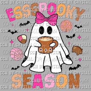 Essspooky Vibes Halloween Mexican Ghost Ready to Press Transfers DTF Transfers Sublimation Transfers