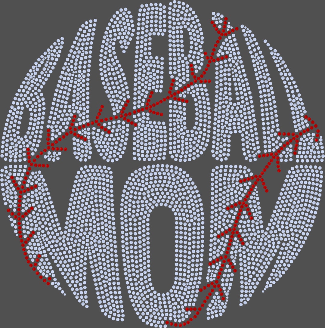 Baseball Mom 11 Silver and Red Spangle Transfer Etsy