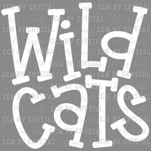 Wildcats Mascot Ready to Press Transfer Direct to Film DTF Transfers