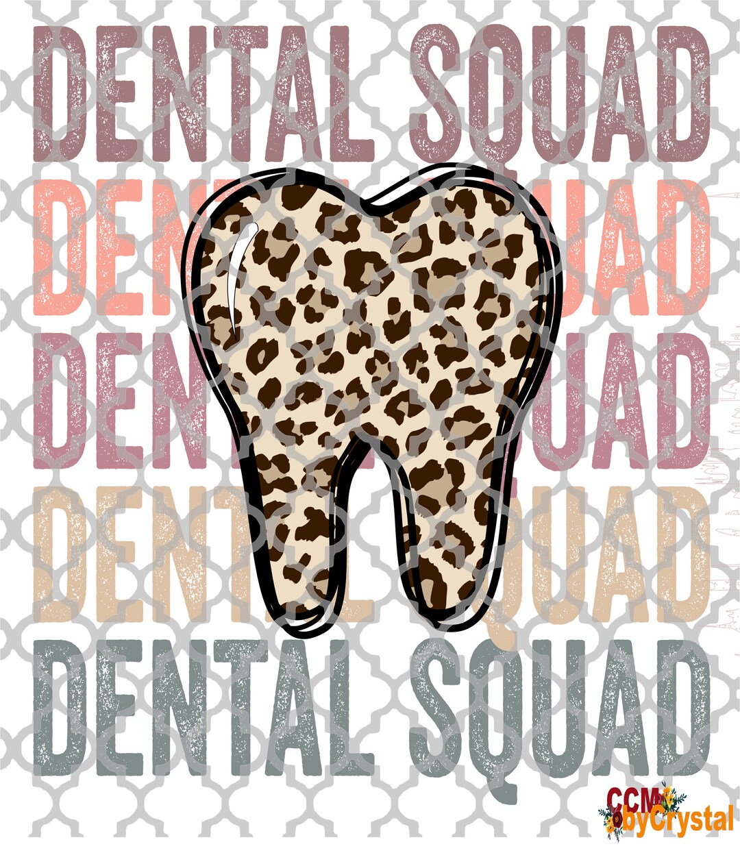 Dental Squad Cheetah Print Ready to Press Transfers Direct to Film