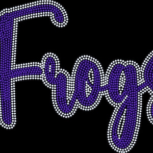 Custom One Line Word 11" Wide by approximately 6" Tall  2 Color Ready to Press Spangle Transfer