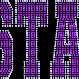 Custom Sport Name or Mascot One Line One Word 11&quot;X3&quot; 2 Color Spangle Transfer