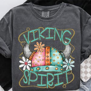 Viking Spirit Cartoon Mascot Ready to Press Transfer Direct to Film DTF Transfers Sublimation Transfer