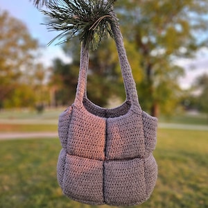Gehäkelte PuffQuilt Tasche