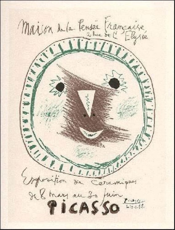 Pablo Picasso Lithograph Exposition Ceramiques Les Affiches First Edition 1959
