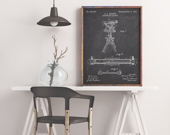 Surveyor S Transit Etsy - surveyor s transit 1891 patent print surveyors patent poster gift for surveyor surveyors office decor gift for architect man cave decor