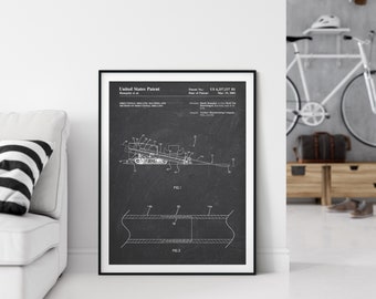 Directional Drilling Machine Patent Poster, Drill Patent Blueprint, Heavy Machinery Patent Print, Gift for Driller, Oil Rig Wall Decor