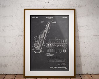 Saxophone Instrument Musical Music 1949 Decoration Vintage Poster Repro FREE SH