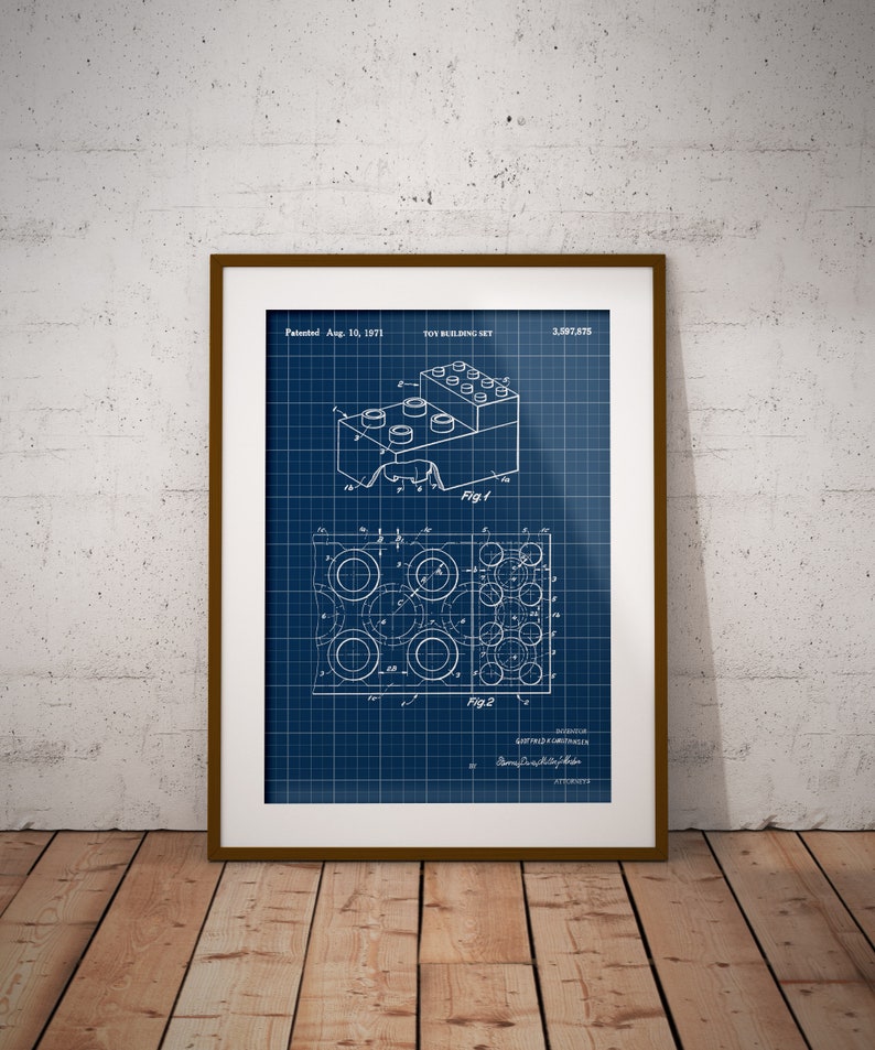 Lego Brick Patent Poster Print Image 0