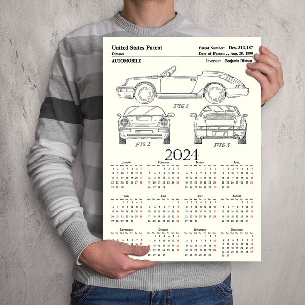 2024 Cars Calendar Etsy
