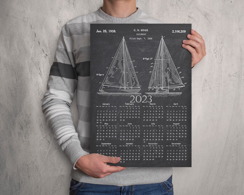 Sailing Calendar 2023 Sail Boat Patent Calendar Sailing Boat - Etsy UK