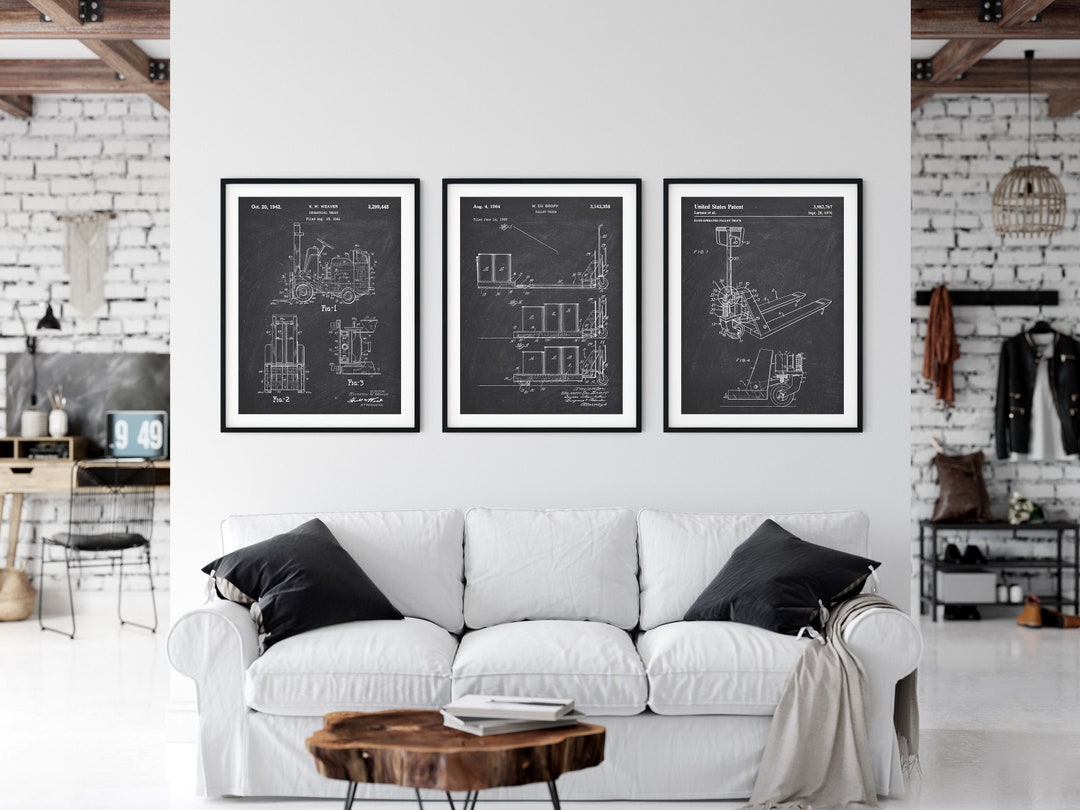 Bundle of 3 Warehouse Blueprints, Warehousing Patent Prints Set, Set of ...