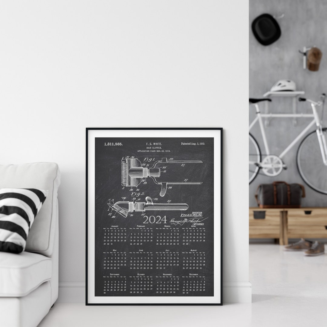 Hair Clipper Calendar 2024 Barbers Clipper Calendar Barber Etsy
