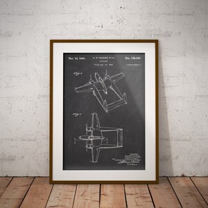 Howard Hughes Airplane Patent Print Patent Art Print PH474 #m patent art Howard Hughes Airplane Plane Patent Poster